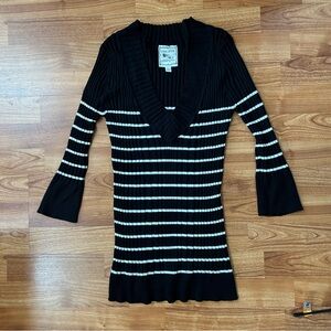 4/$15 Pink Rose black sweater